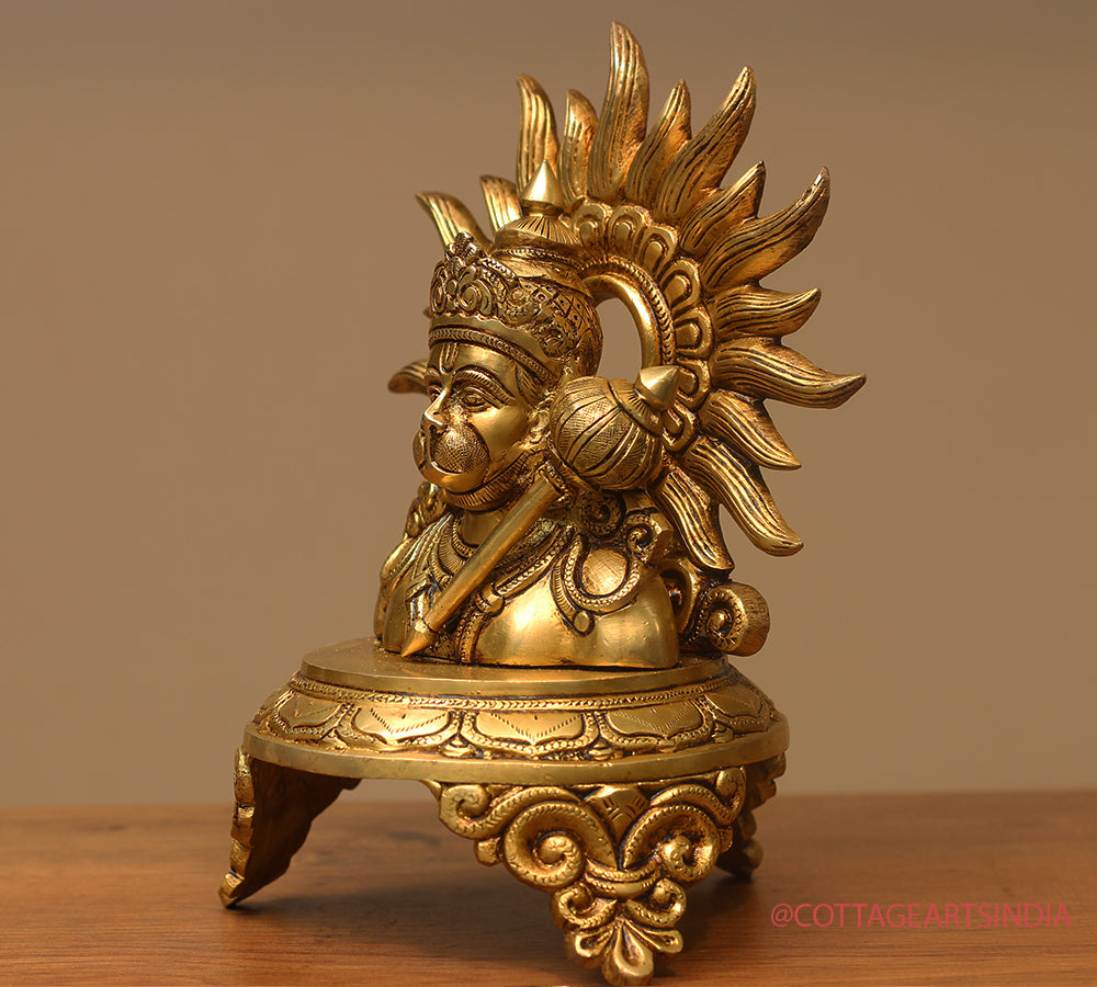 Brass Hanuman SuryaChakra