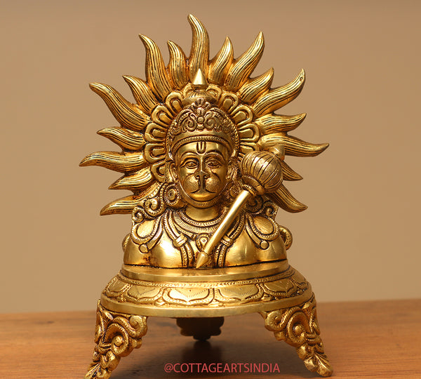 Brass Hanuman SuryaChakra