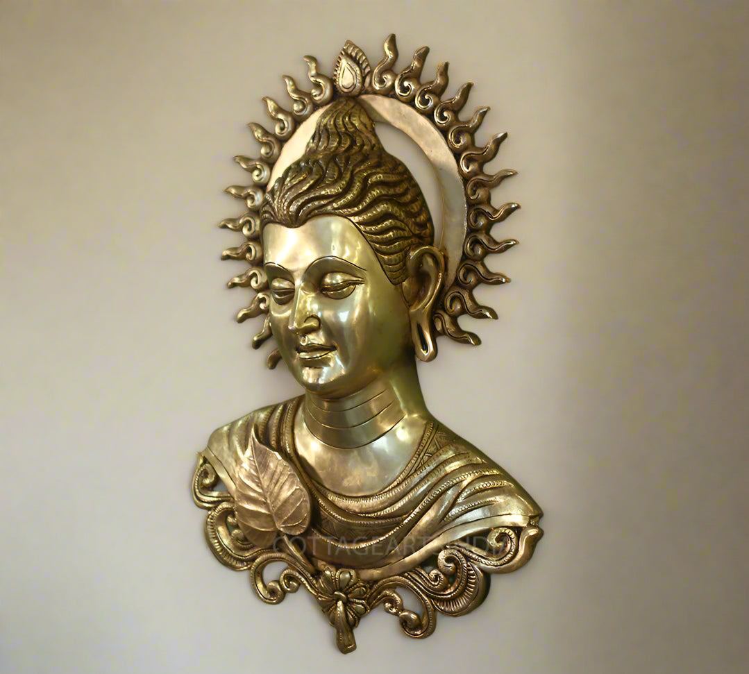 Brass Buddha Bust Superfine Wall Hanging