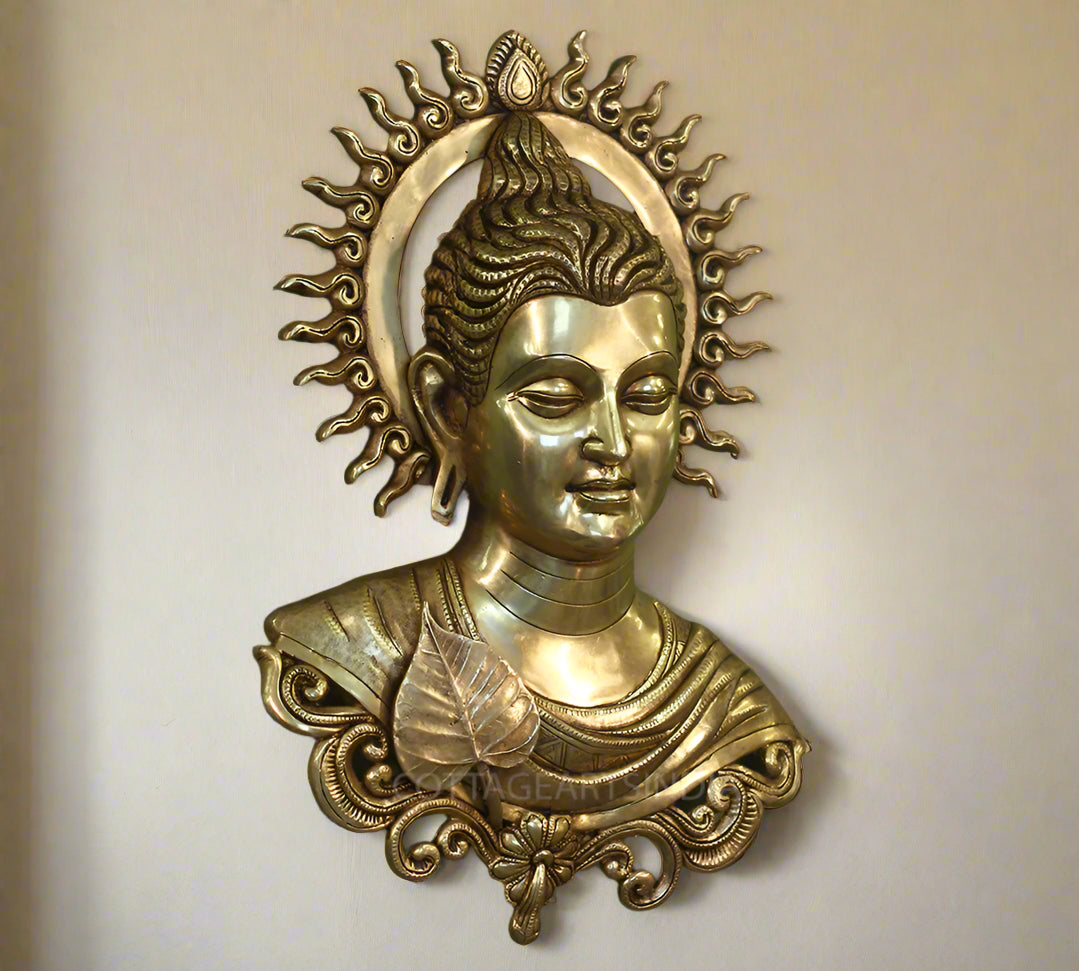 Brass Buddha Bust Superfine Wall Hanging