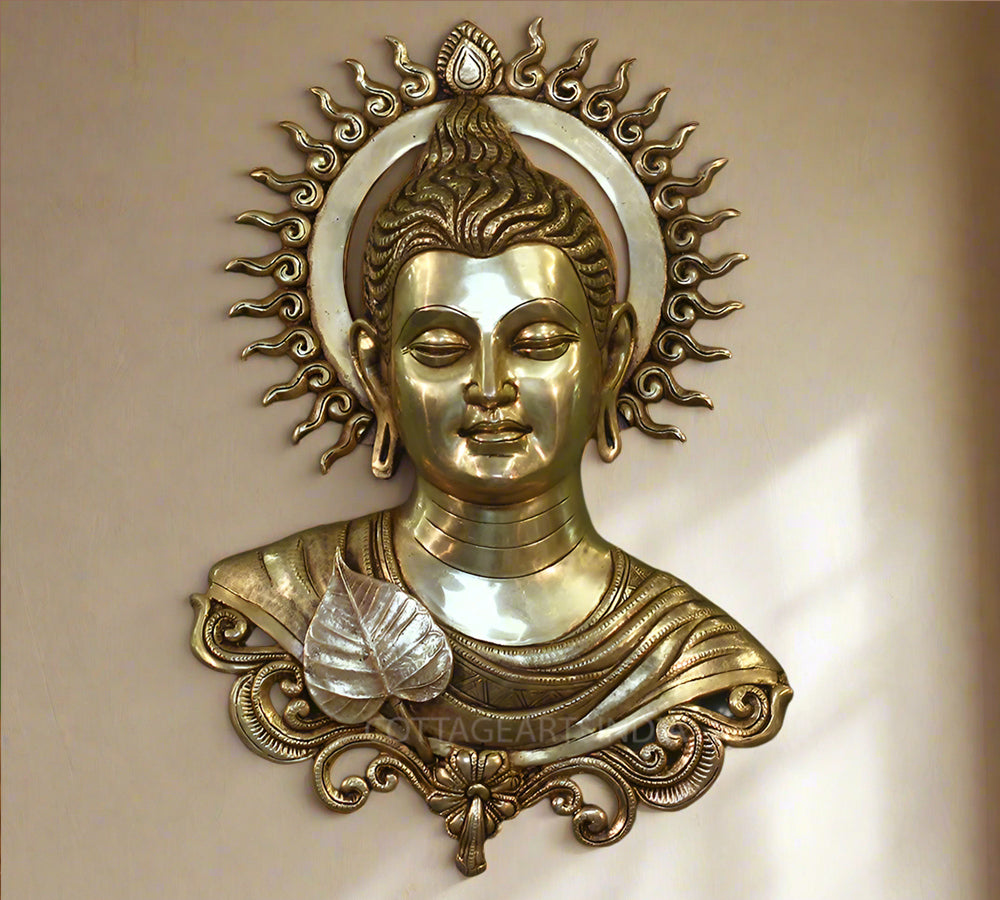 Brass Buddha Bust Superfine Wall Hanging