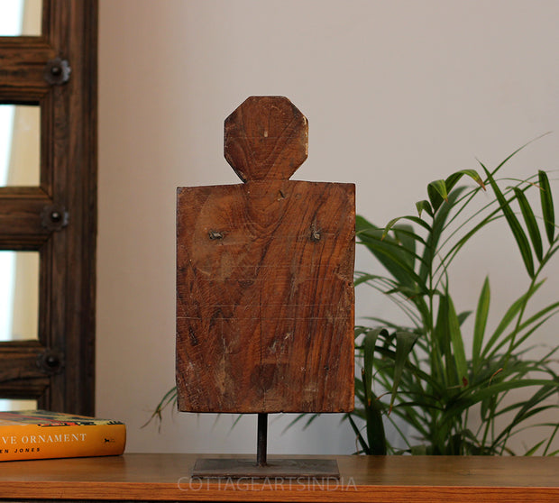 Vintage Hand-Carved Teak Wood Bracket Sculpture | Heritage Décor