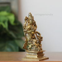 Handcrafted Brass Goddess Durga Mahishasuramardini Idol