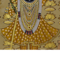 Sacred Shrinathji Pichwai Painting with Gold Accents on Paper