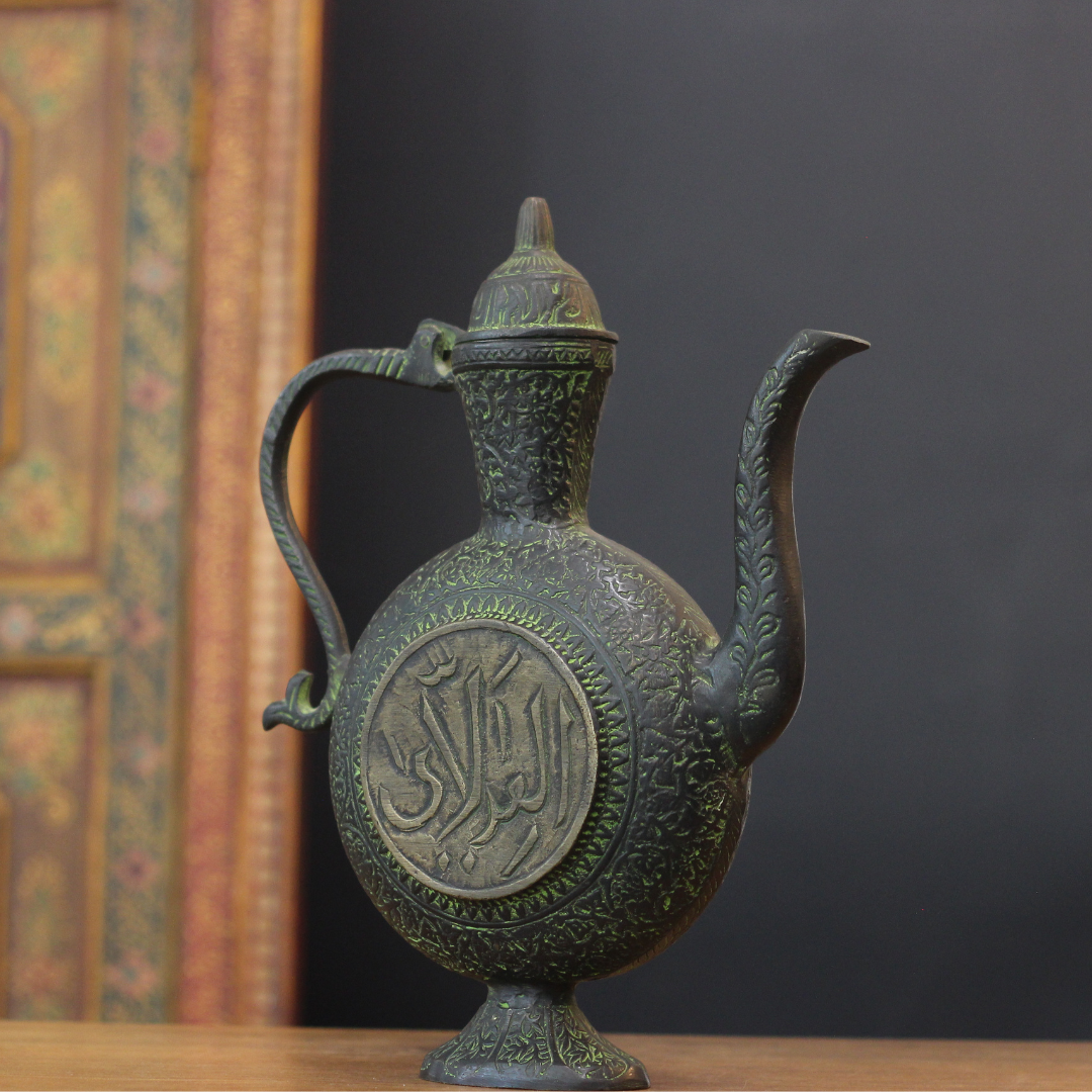 Heavy Brass Mughal Style Kettle