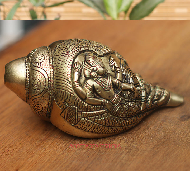 Brass Blowing Shanhka /Conch Vishnu Narayan