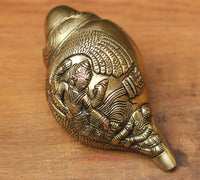 Brass Blowing Shanhka /Conch Vishnu Narayan