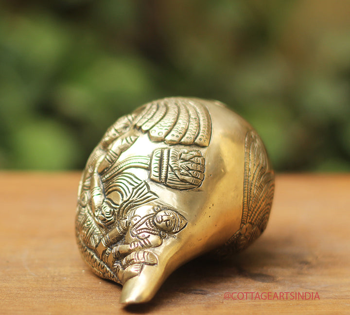 Brass Blowing Shanhka /Conch Vishnu Narayan