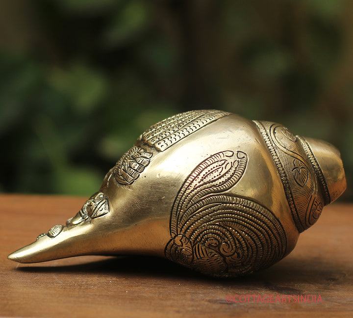 Brass Blowing Shanhka /Conch Vishnu Narayan