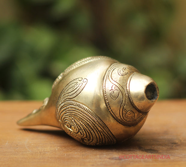 Brass Blowing Shanhka /Conch Vishnu Narayan