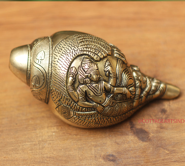 Brass Blowing Shanhka /Conch Vishnu Narayan