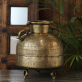 Brass Vintage Carved Planter