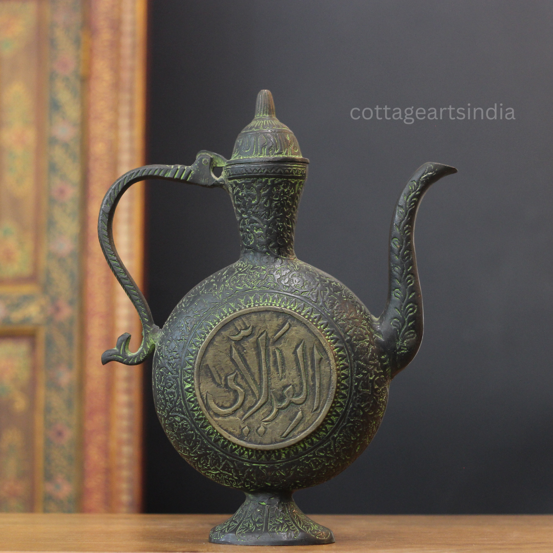 Heavy Brass Mughal Style Kettle
