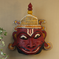 Vintage Odisha Wooden Folk Mask – Traditional Indian Folk Art