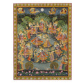 Hand-Painted Maharas Leela Pichwai Painting | Krishna Ras Leela Artwork
