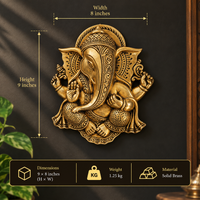 Brass Ganesha Wall Decor