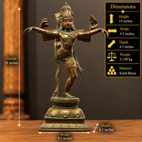 Tandav Shiva in Brass – Broze Finish