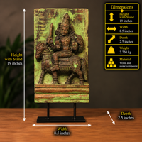 Vintage Wood /Stone Shiva Idol