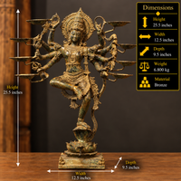 Balinese Bronze Dancing Krishna 25"