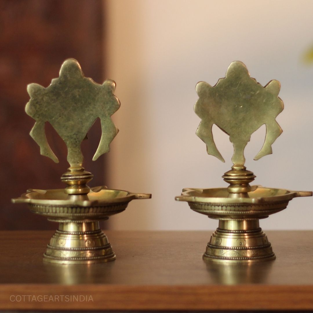 Brass Shankh Chakra Diya