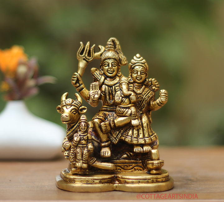 Brass Shiva family Parivar 4.5"