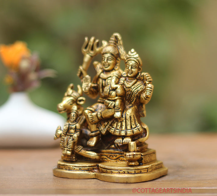 Brass Shiva family Parivar 4.5"