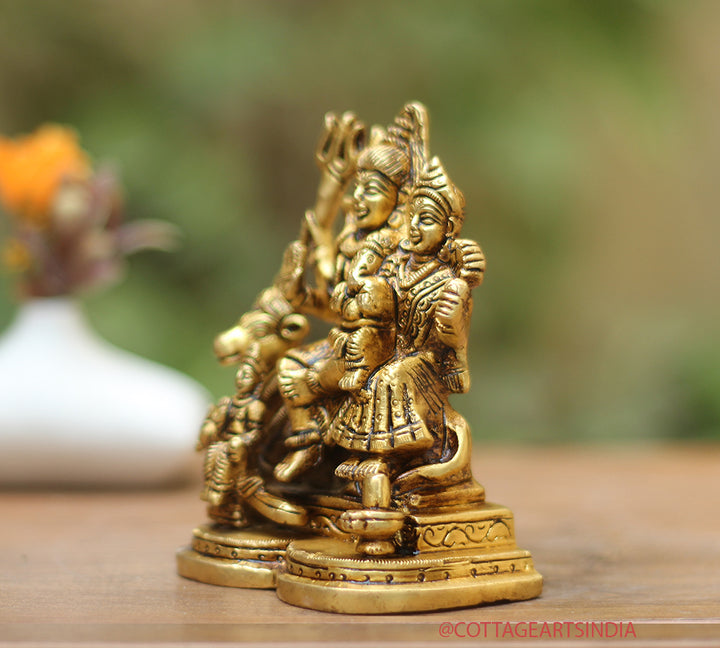 Brass Shiva family Parivar 4.5"