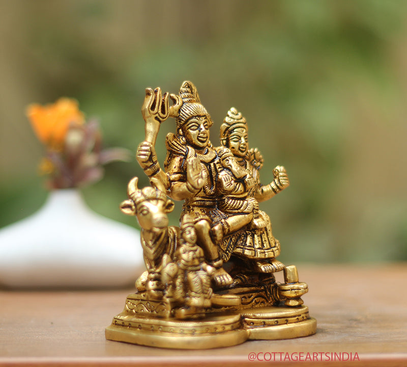 Brass Shiva family Parivar 4.5"