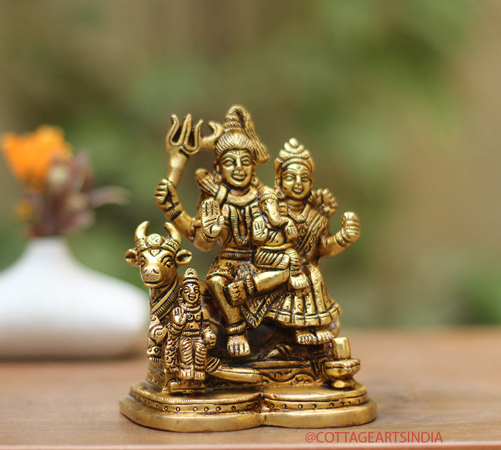 Brass Shiva family Parivar 4.5"