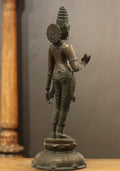 Brass Standing Parvati – Chola Style in Authentic Bronze Finish