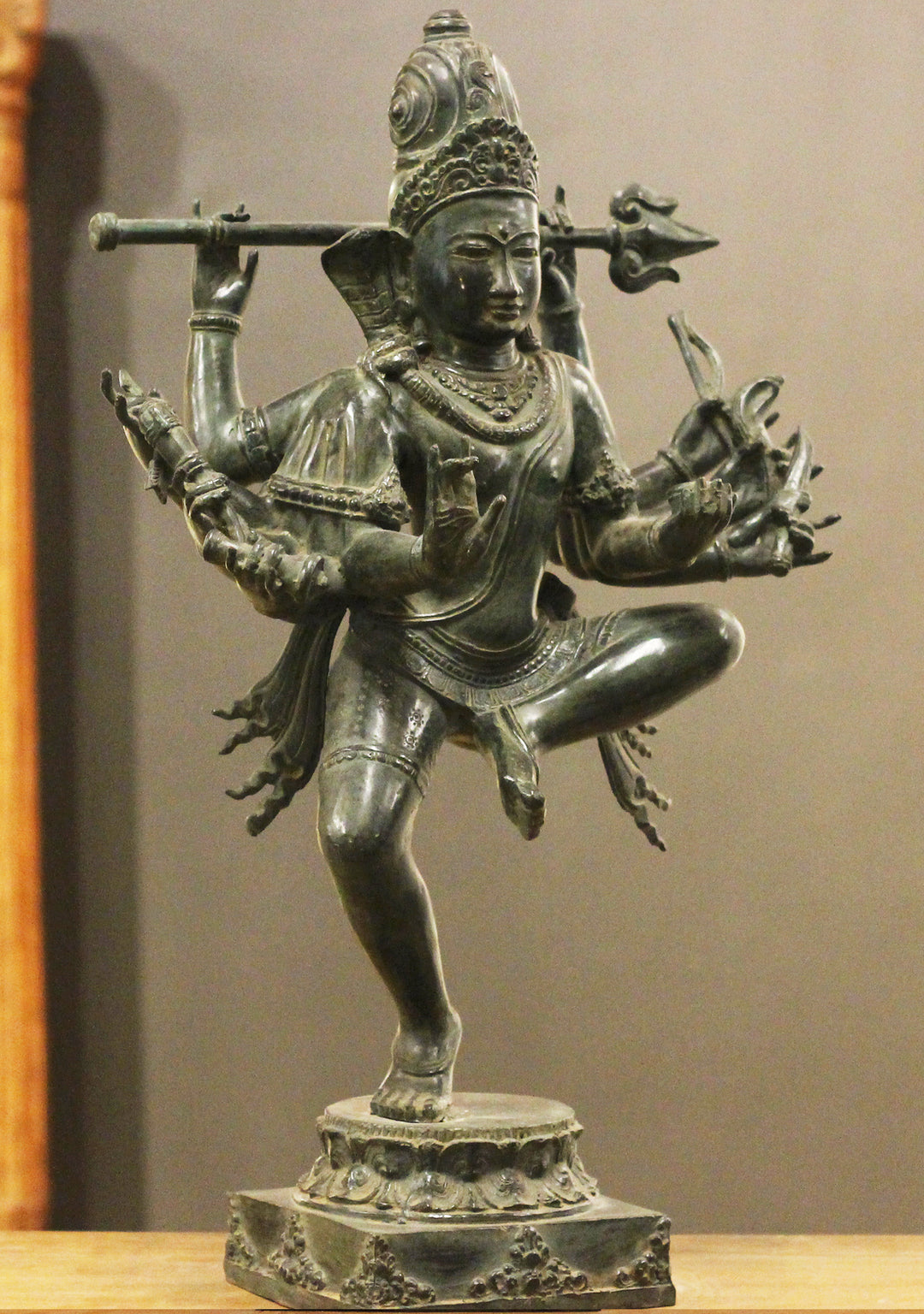Exceptional Bronze Balinese Dancing Shiva – 10 Hands with Trident