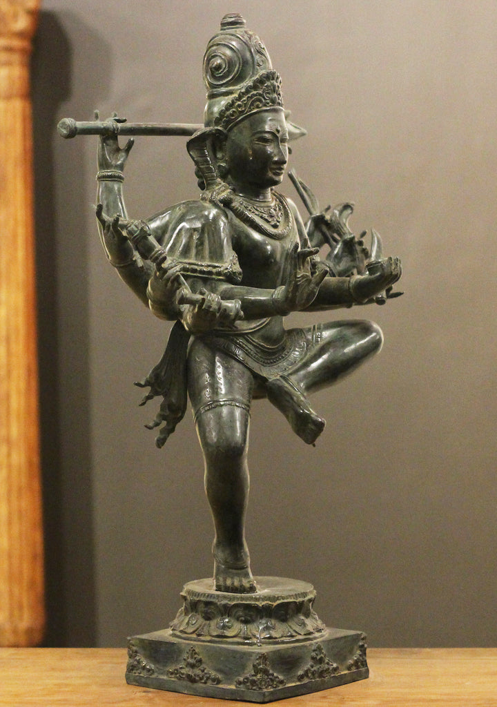 Exceptional Bronze Balinese Dancing Shiva – 10 Hands with Trident