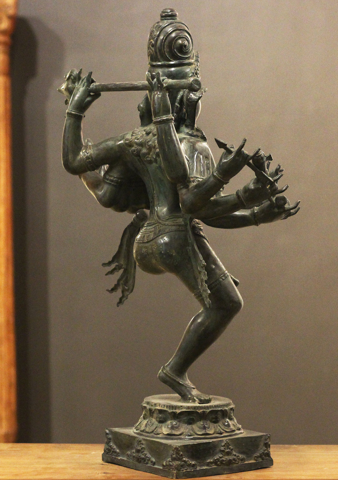 Exceptional Bronze Balinese Dancing Shiva – 10 Hands with Trident