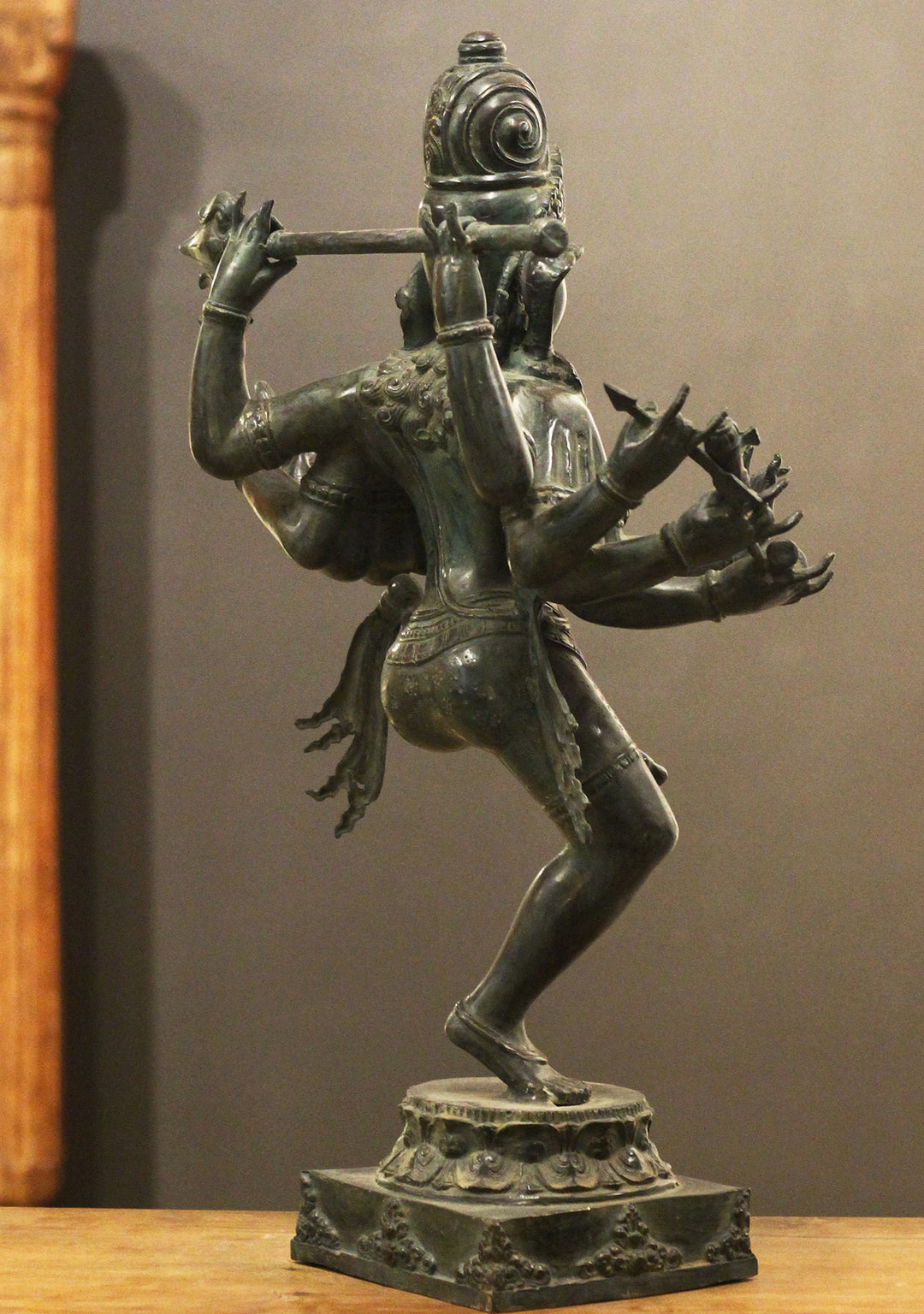 Exceptional Bronze Balinese Dancing Shiva – 10 Hands with Trident
