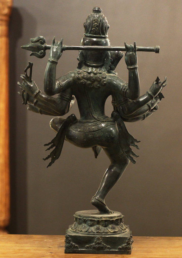 Exceptional Bronze Balinese Dancing Shiva – 10 Hands with Trident