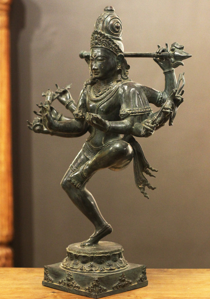 Exceptional Bronze Balinese Dancing Shiva – 10 Hands with Trident