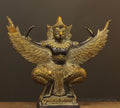 Brass Garuda Half Sitting Posture Antique Black Gold Finish