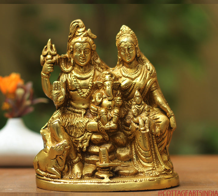 Brass Shiva family Parivar 6"