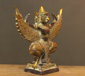 Brass Garuda Half Sitting Posture Antique Black Gold Finish