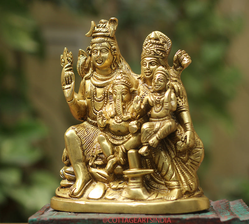 Brass Shiva family Parivar 8"
