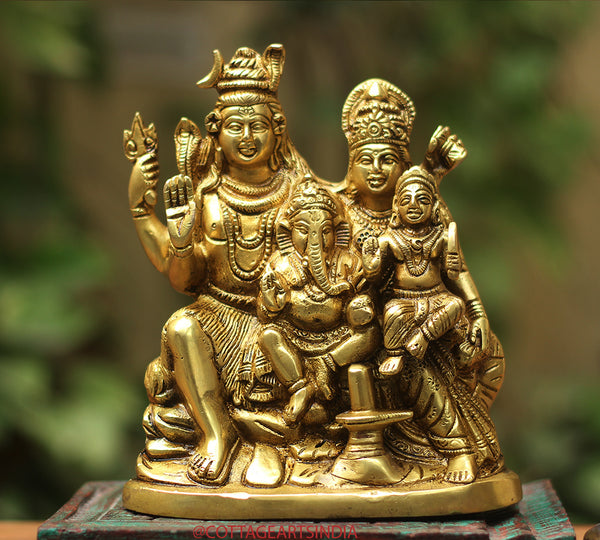 Brass Shiva family Parivar 8"