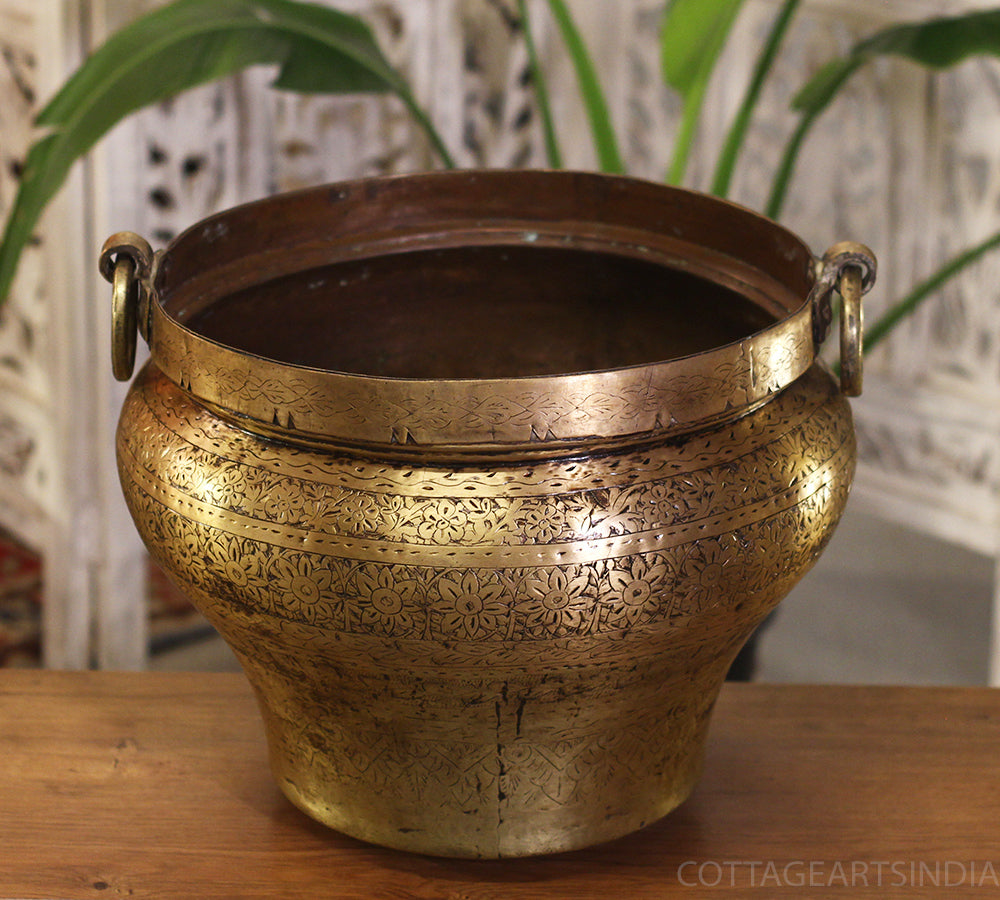 Brass Vintage Planter