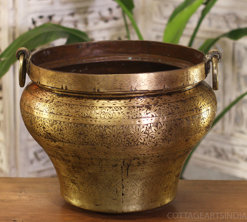 Brass Vintage Planter