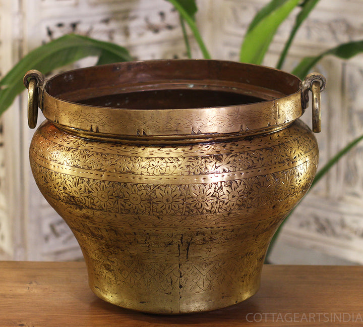 Brass Vintage Planter
