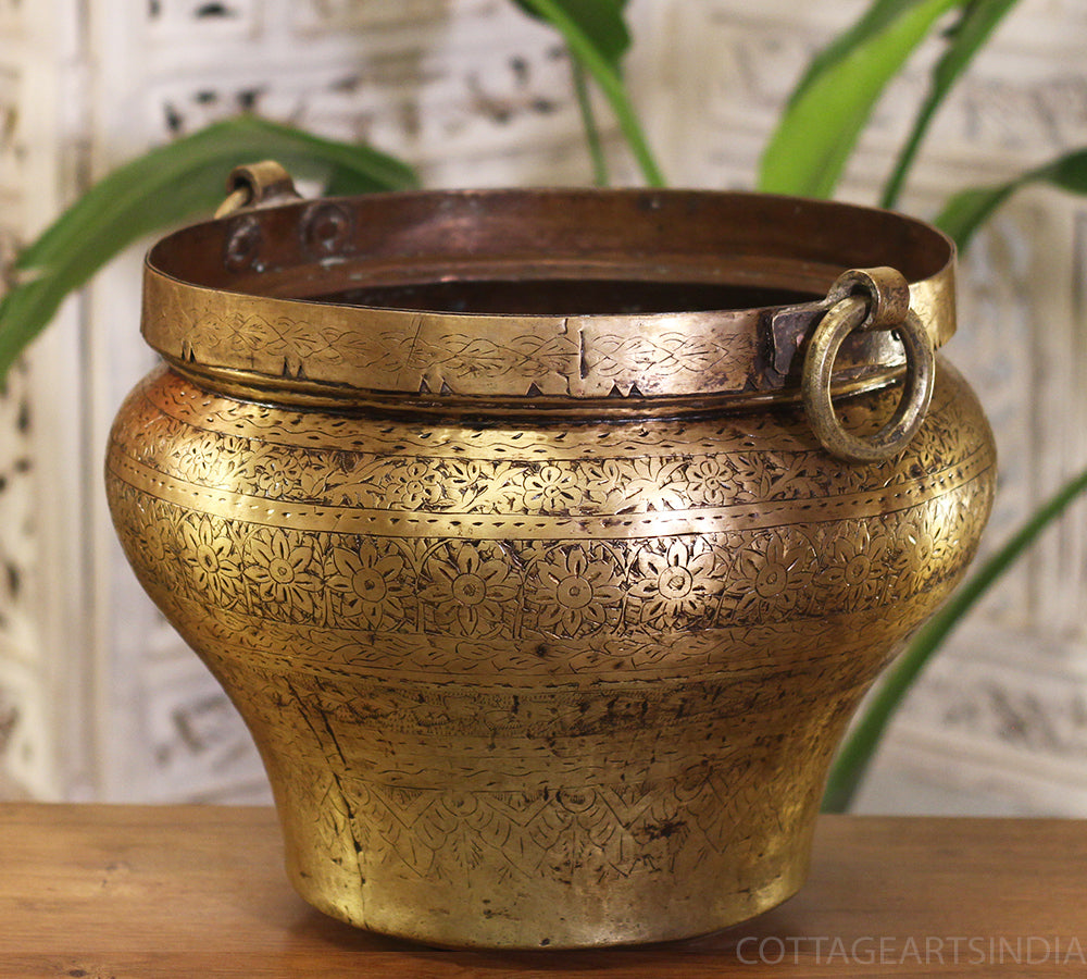 Brass Vintage Planter