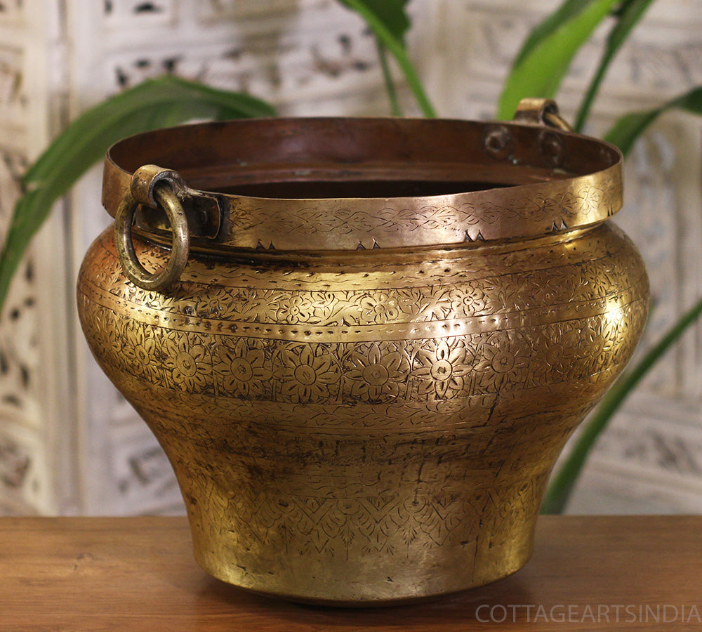 Brass Vintage Planter