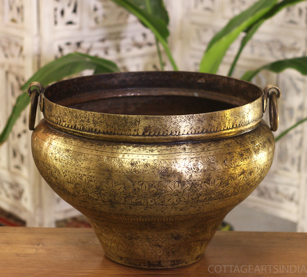 Brass Vintage Planter