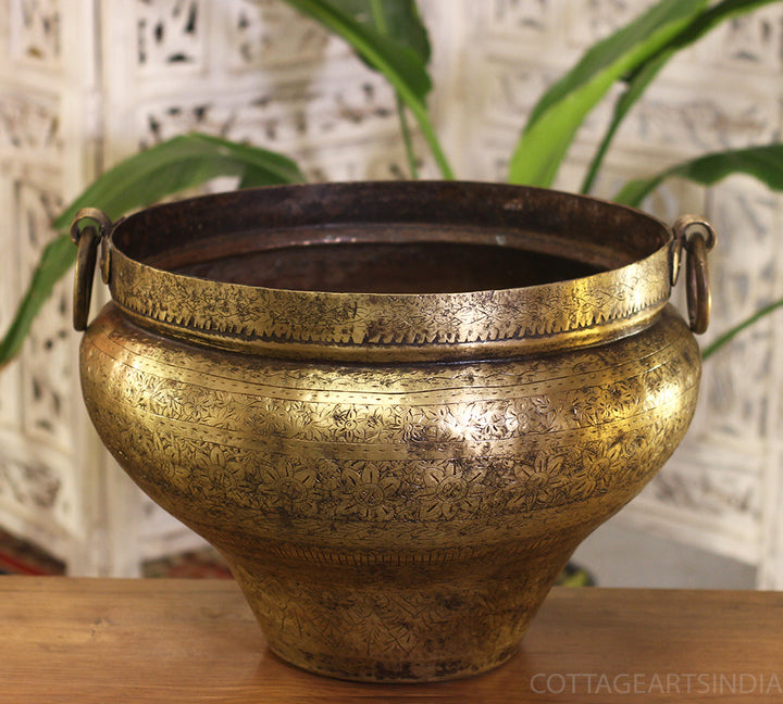 Brass Vintage Planter