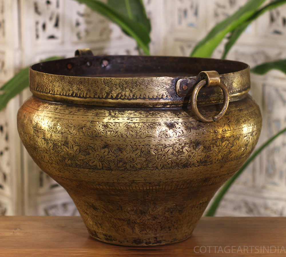 Brass Vintage Planter