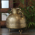 Brass Vintage Carved Planter